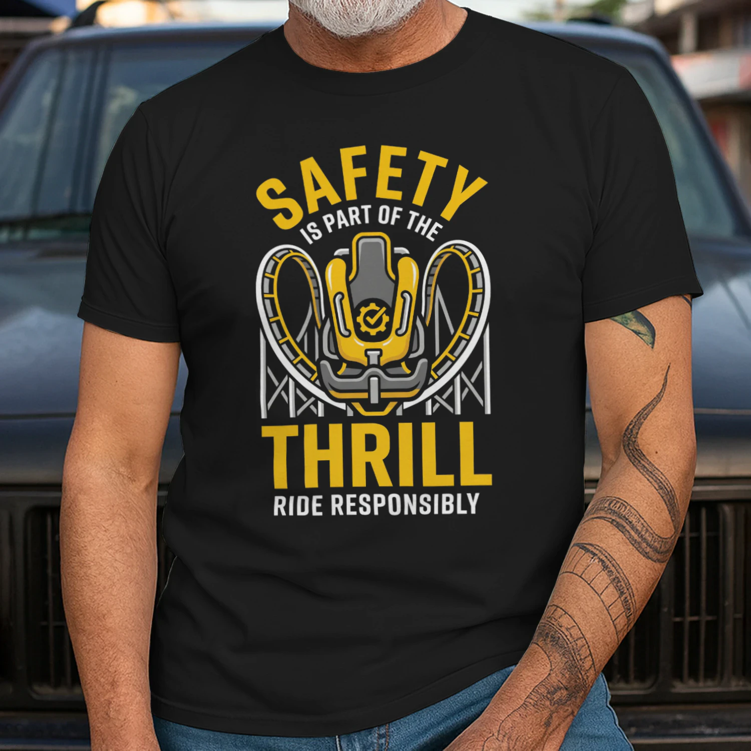 Roller Coaster Safety Awareness Shirt - Ride Safe Graphic Tee