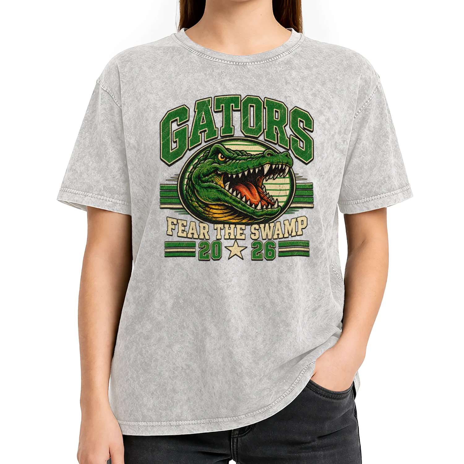 Gators Fear the Swamp 2026 Vintage Alligator Shirt | Retro College Football Fan