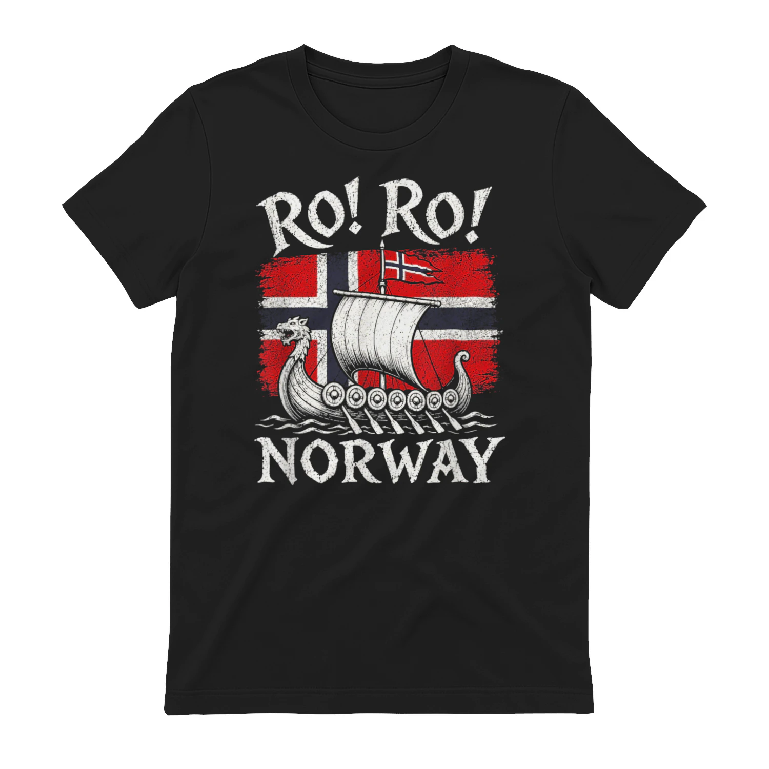 Ro Ro Norway Viking Ship Soccer Norwegian Fan Men Women T-Shirt