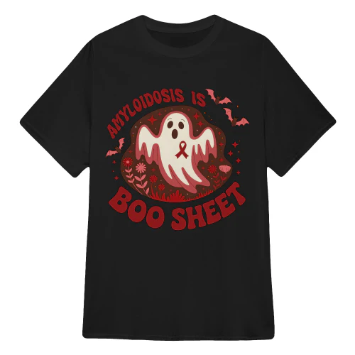 amyloidosis awareness  BOO SHEET HALLOWEEN
