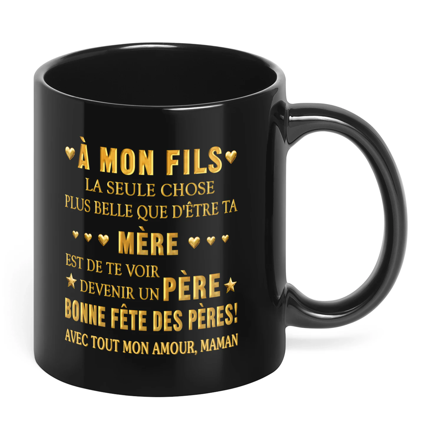 FR - À MON FILS  LA SEULE CHOSE  PLUS BELLE QUE D'ÊTRE TA  MÈRE  EST DE TE VOIR  DEVENIR UN PÈRE