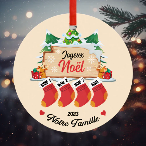 FR - Joyeux Noël NOTRE FAMILLE (jusqu'à 5 noms/titres)