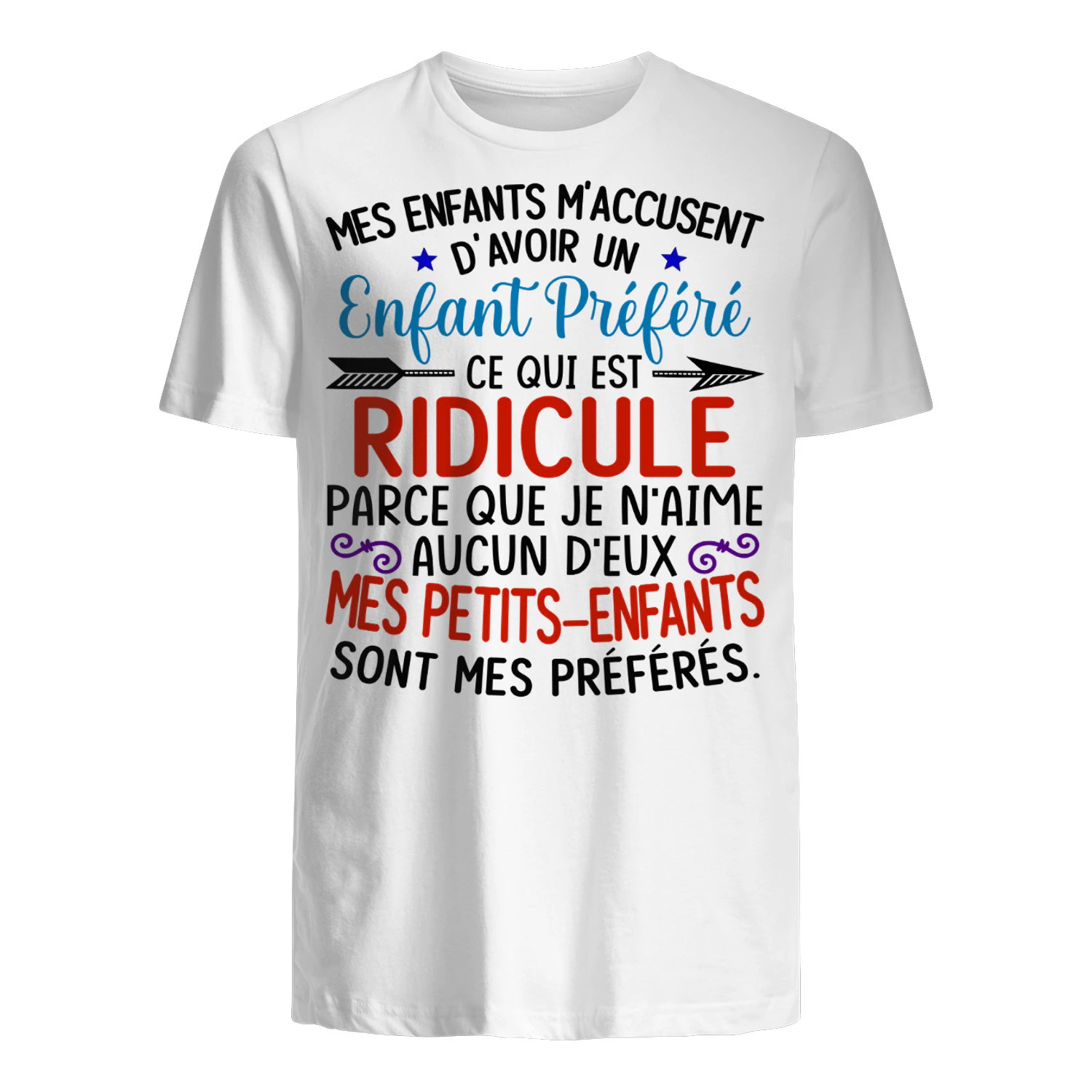 FR - MES ENFANTS M’ACCUSENT  D’AVOIR UN ENFANT PRÉFÉRÉ,  CE QUI EST RIDICULE,  PARCE QUE JE N’AIME AUCUN D’EUX.  MES PETITS-ENFANTS  SONT MES PRÉFÉRÉS.
