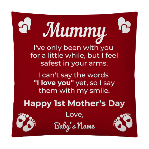 Happy First Mother's Day, Customizable Cushion