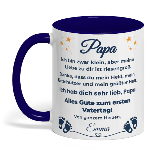 Erster Vatertag Tasse für Papa – Personalisiertes Geschenk