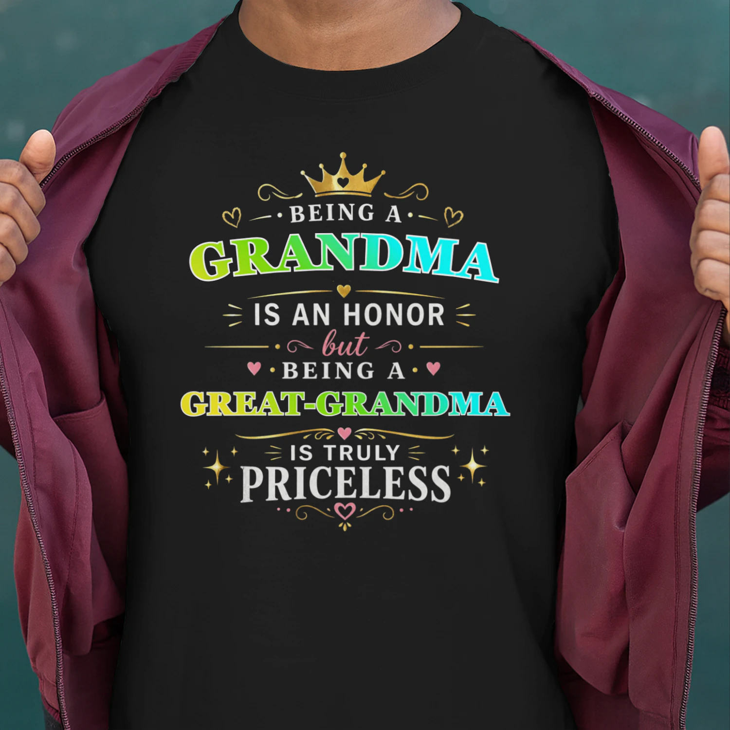 Grandma & Great-Grandma Priceless Love Shirt – Elegant Gift Tee