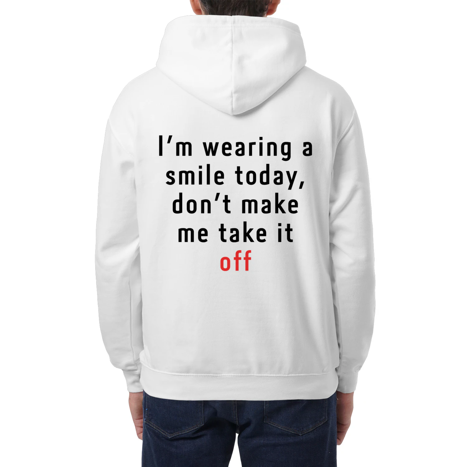 warning: smile in progress hoodie