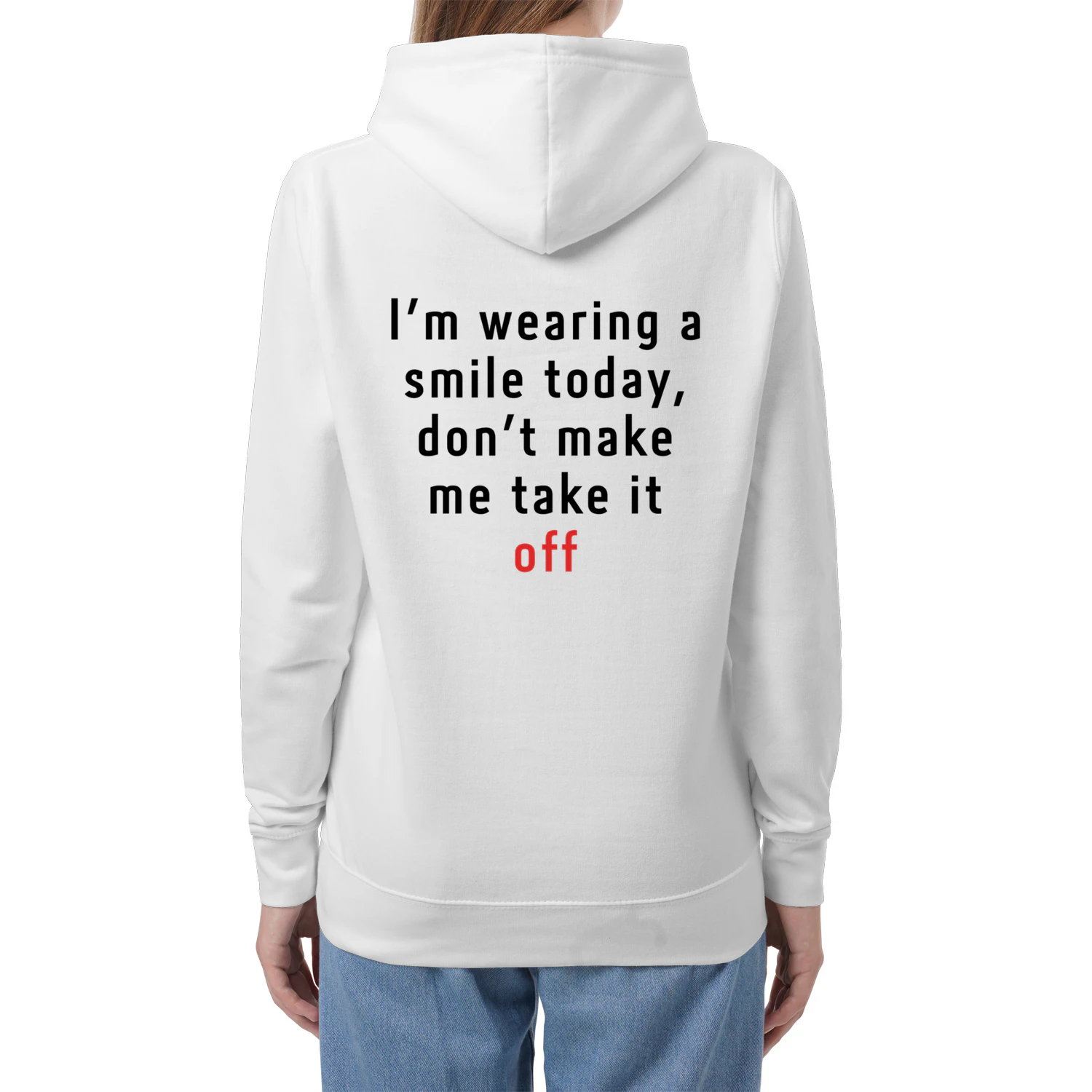 warning: smile in progress hoodie