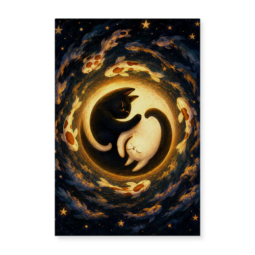 Balance — Yin Yang Cats & Koi Fish