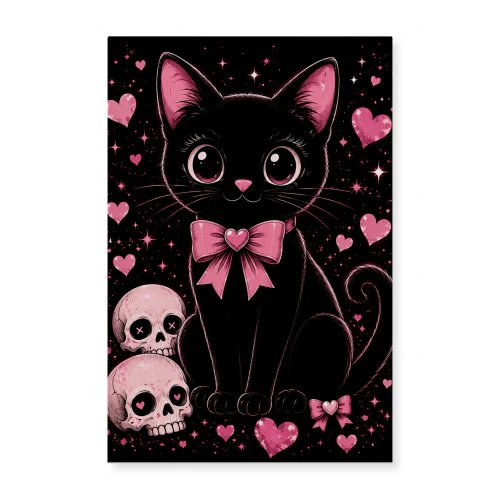 Sweet & Deadly — Pastel Goth Black Cat