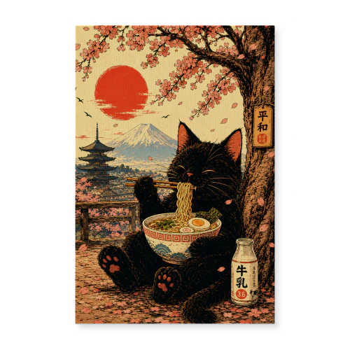 Ramen Under the Sakura — Black Cat in Japan