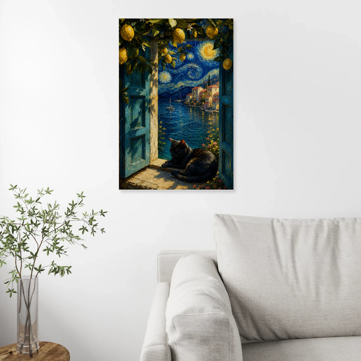 Lemon Door at Night-S
