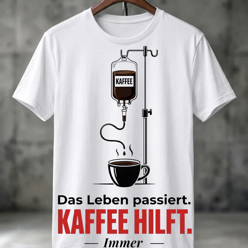 Das Leben passiert Kaffee hilft Shirt