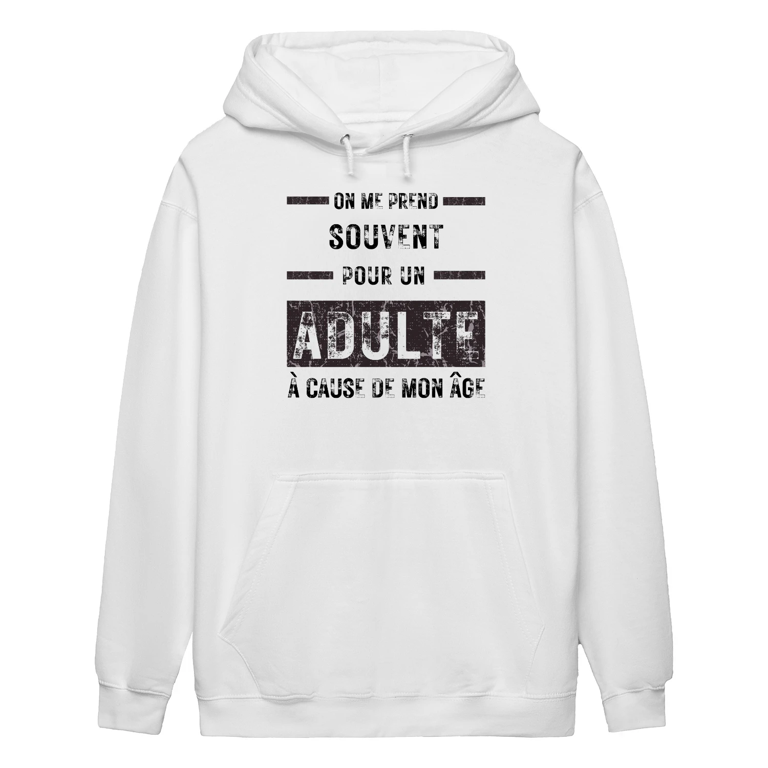 Hoodie Humour Ado 'On Me Prend pour un Adulte' | Cadeau Anniversaire Sarcastique Ado | Hoodie Citation Drôle