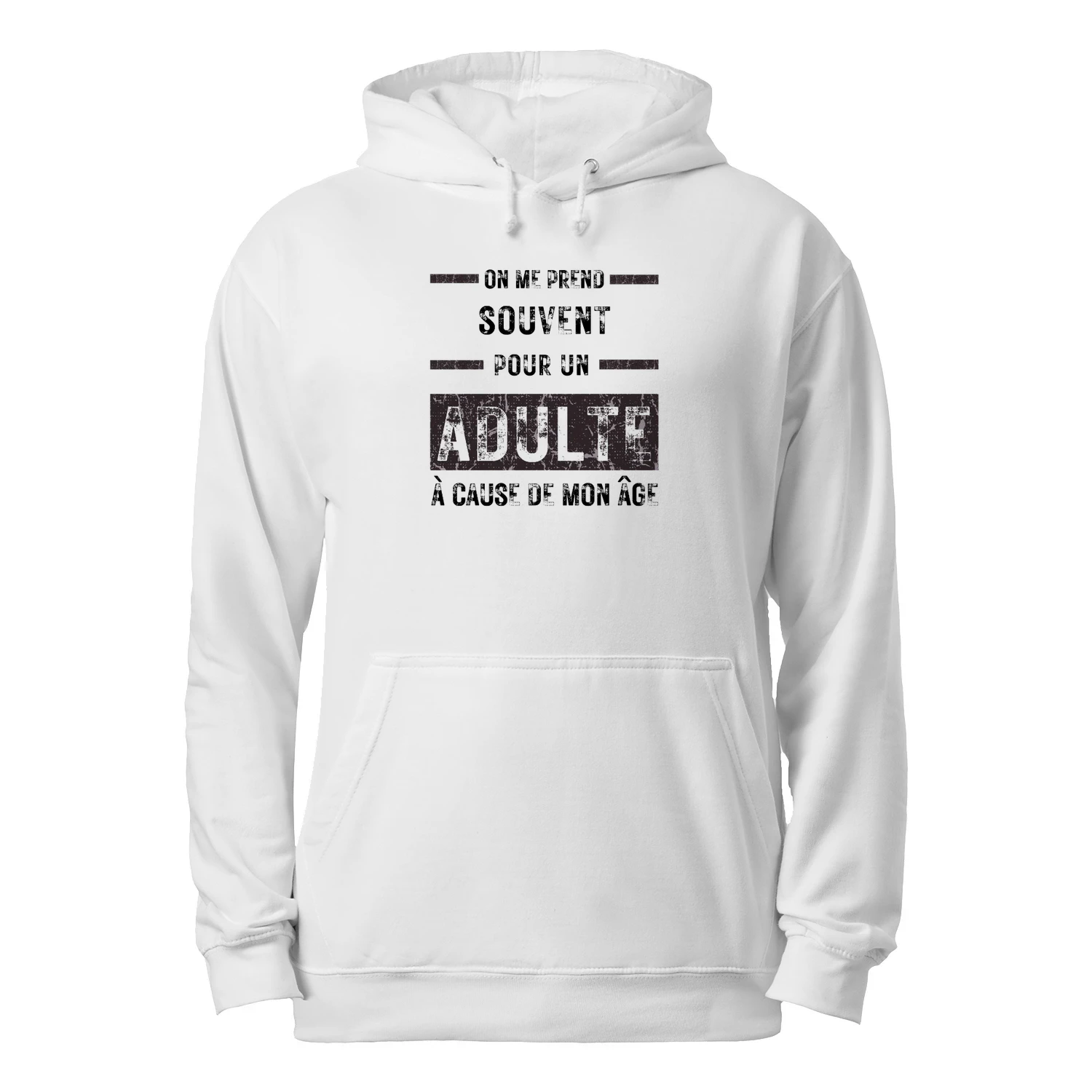 Hoodie Humour Ado 'On Me Prend pour un Adulte' | Cadeau Anniversaire Sarcastique Ado | Hoodie Citation Drôle
