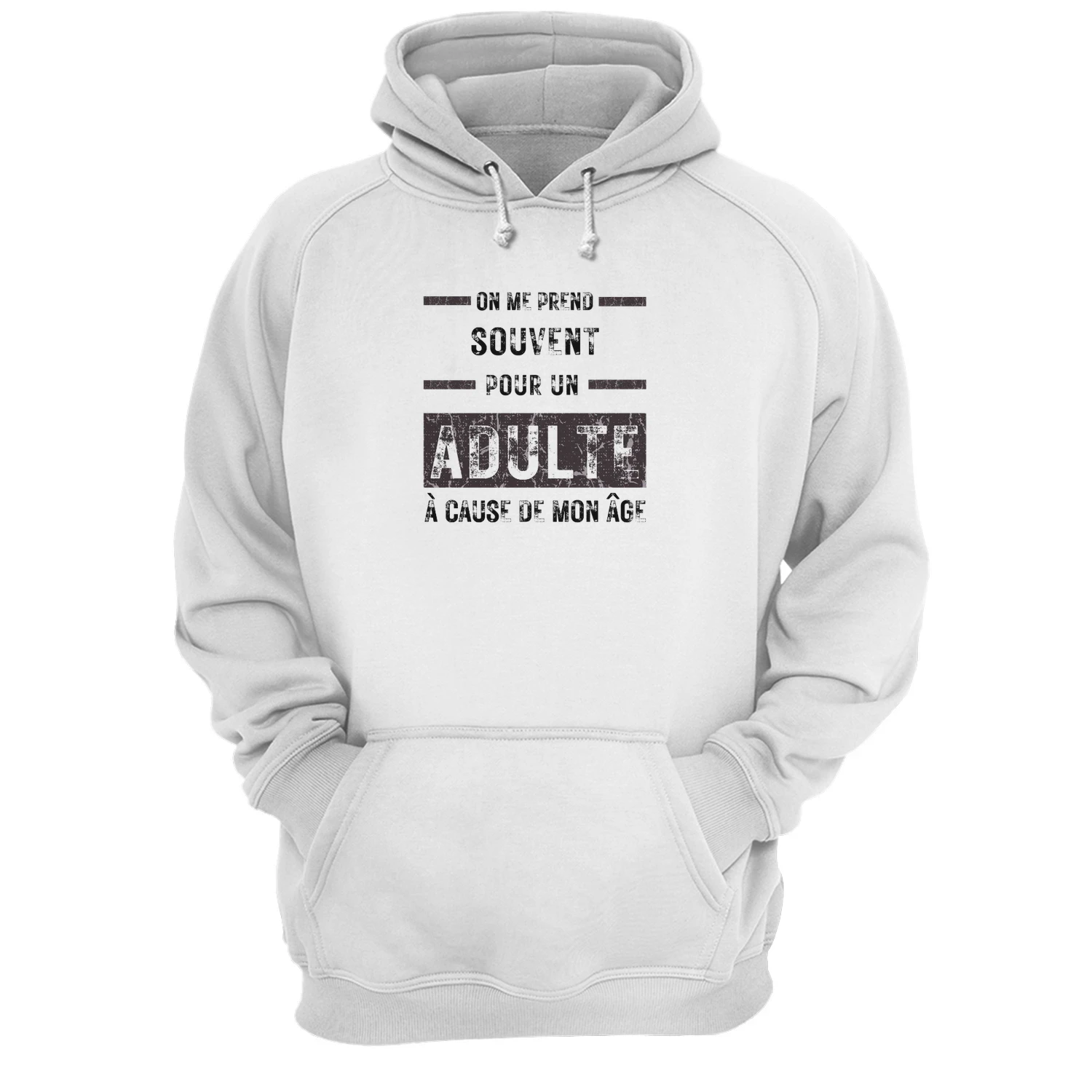 Hoodie Humour Ado 'On Me Prend pour un Adulte' | Cadeau Anniversaire Sarcastique Ado | Hoodie Citation Drôle