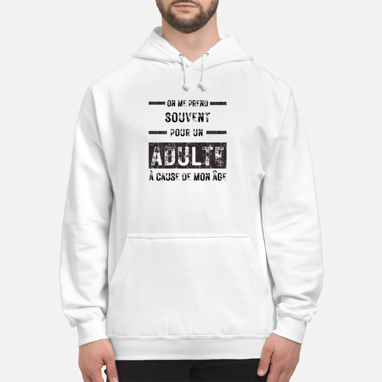 Hoodie Humour Ado 'On Me Prend pour un Adulte' | Cadeau Anniversaire Sarcastique Ado | Hoodie Citation Drôle