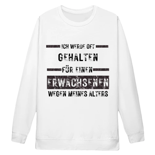 Lustiges Teenager Shirt 'Oft für Erwachsenen gehalten' | Sarkastisches Geburtstagsgeschenk Jugendliche | Spruch T-Shirt Humor