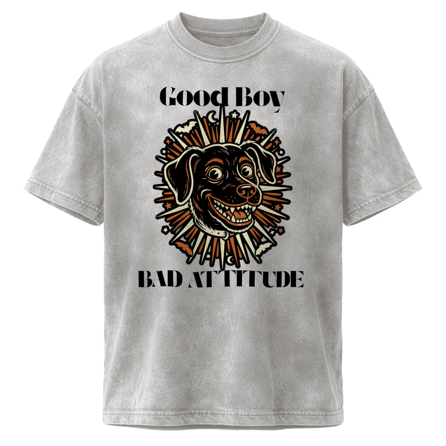 Good Boy Bad Attitude Funny Halloween Dog T-Shirt