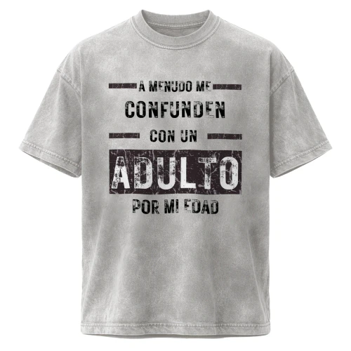 Camiseta Graciosa Adolescente 'Me Confunden con un Adulto' | Regalo Cumpleaños Sarcástico Teen | Camiseta Humor Frase