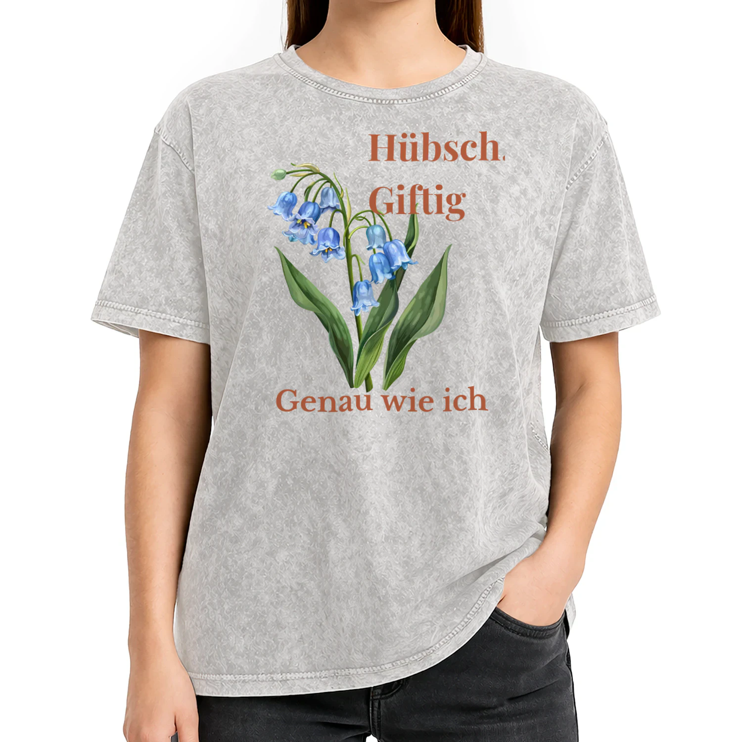Hübsch Giftig Genau wie ich Shirt, Botanisches Blumen T-Shirt, Dark Cottagecore Tee, Gothic Pflanzenliebhaber Geschenk, Ironisches Statement Shirt