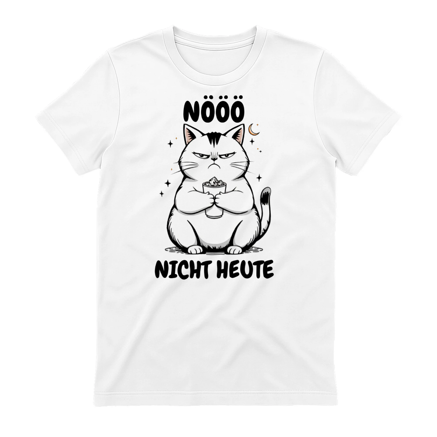 Nöö..Nicht Heute Nope Not Today T-Shirt | Funny Grumpy Cat Shirt Women | Sarcastic Tee | Coffee Lover Gift | Cute Cat Graphic Tee | Gift For Her | Humor Shirt
