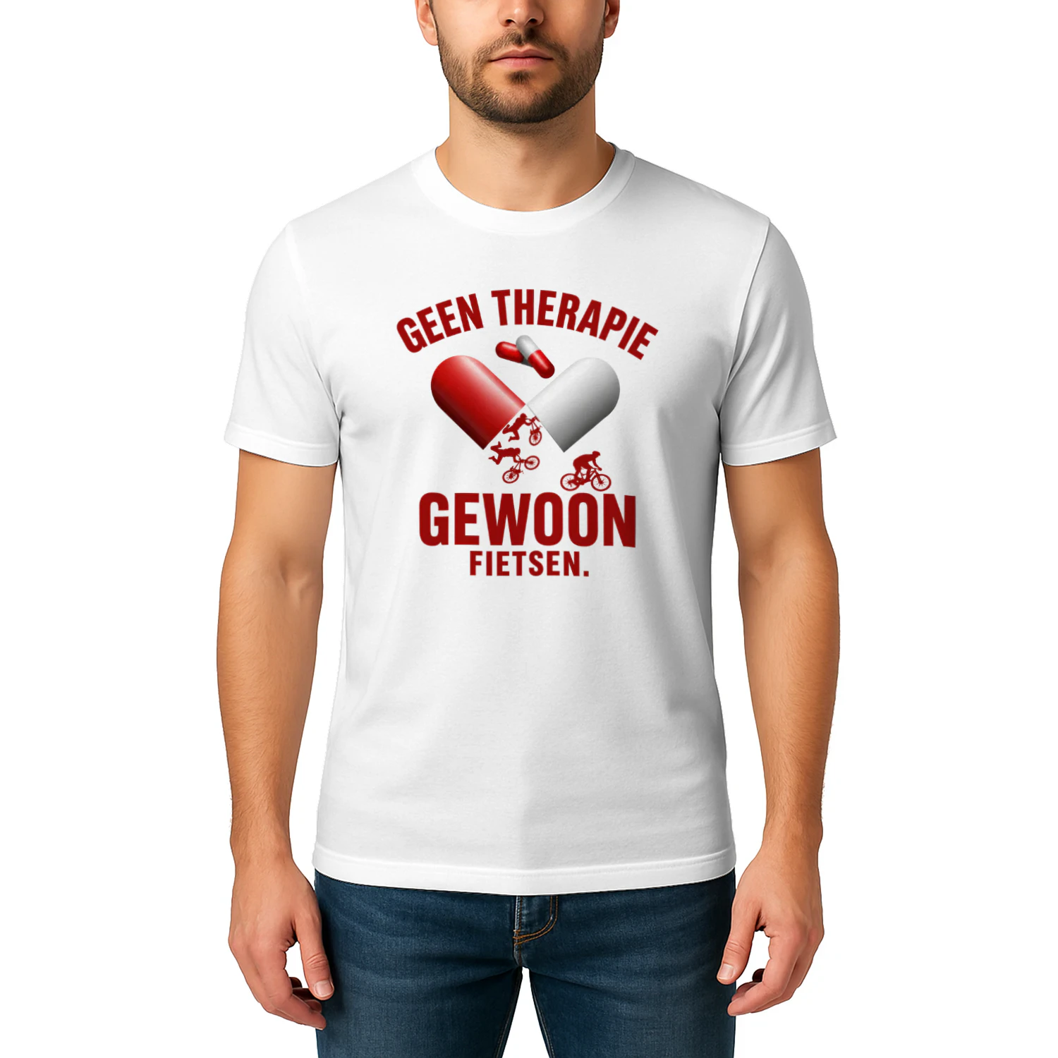 Geen Therapie Gewoon Fietsen T-shirt
