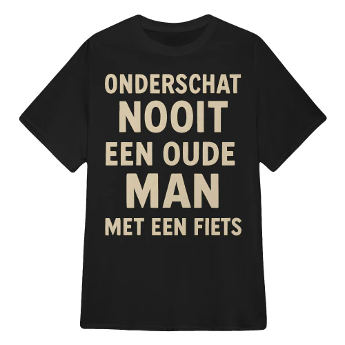 Onderschat nooit een oude man met een fiets