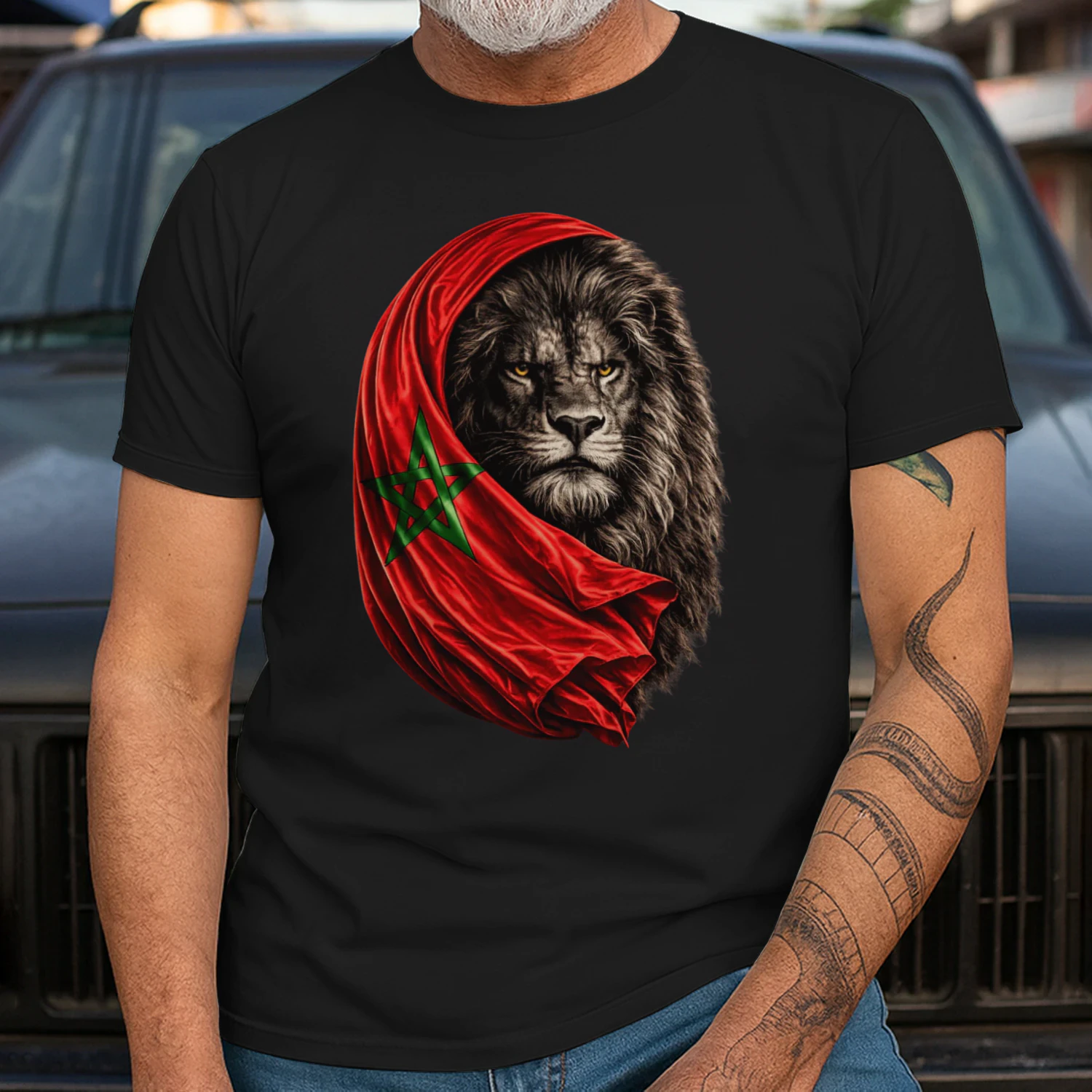 Moroccan Lion T-Shirt – Proud Morocco Flag Graphic Tee