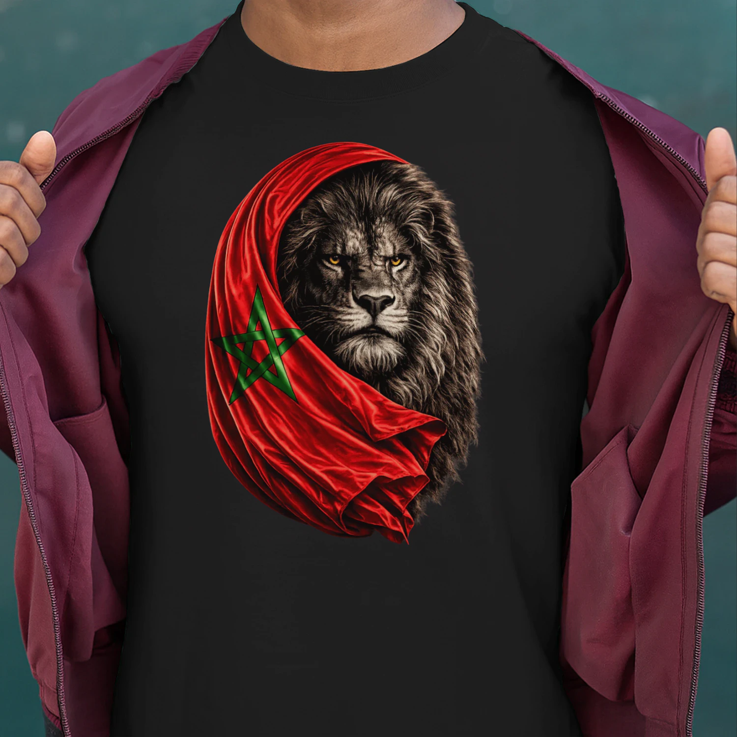 Moroccan Lion T-Shirt – Proud Morocco Flag Graphic Tee
