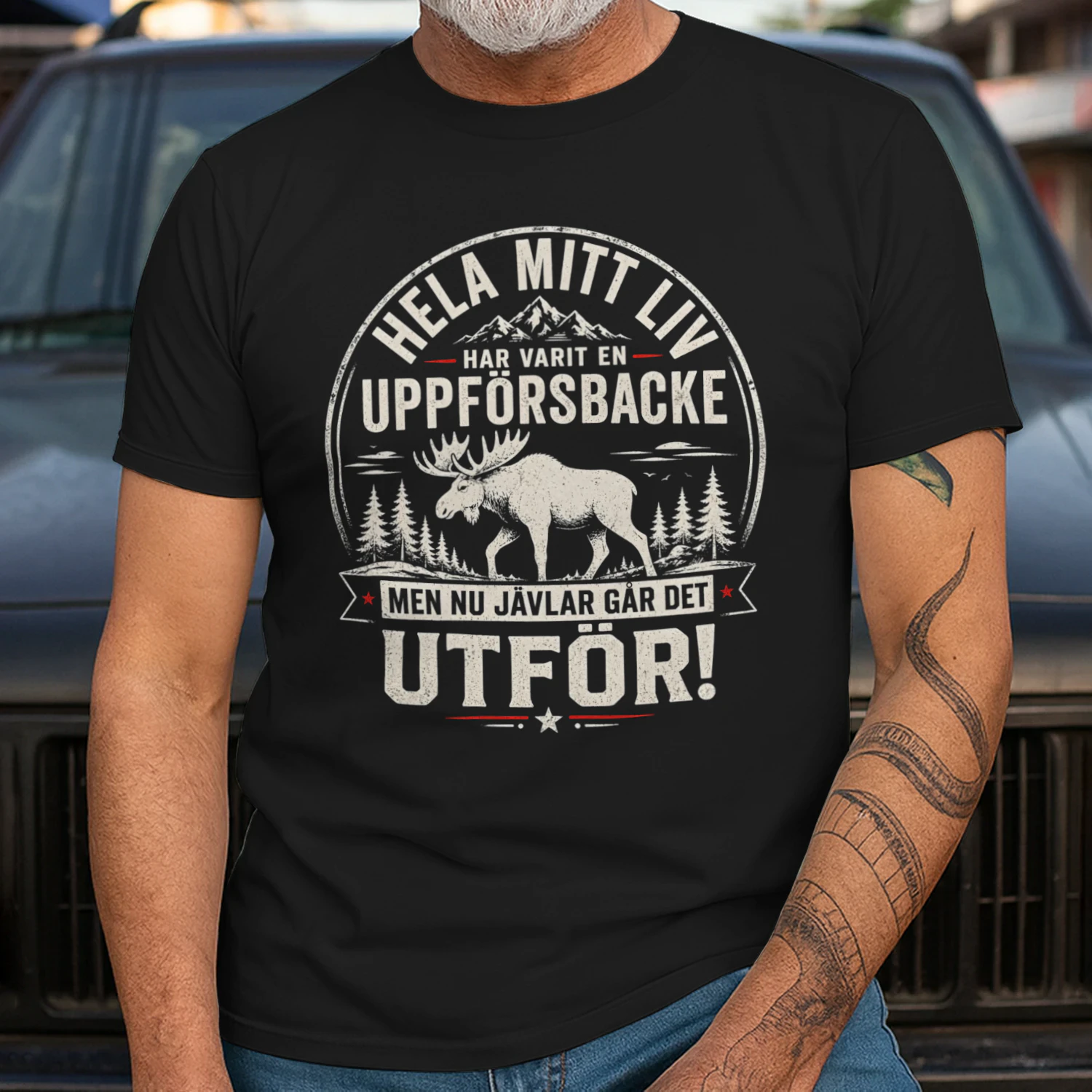 SE – Rolig Svensk T-Shirt 🎉 – Hela Mitt Liv Har Varit En Uppförsbacke