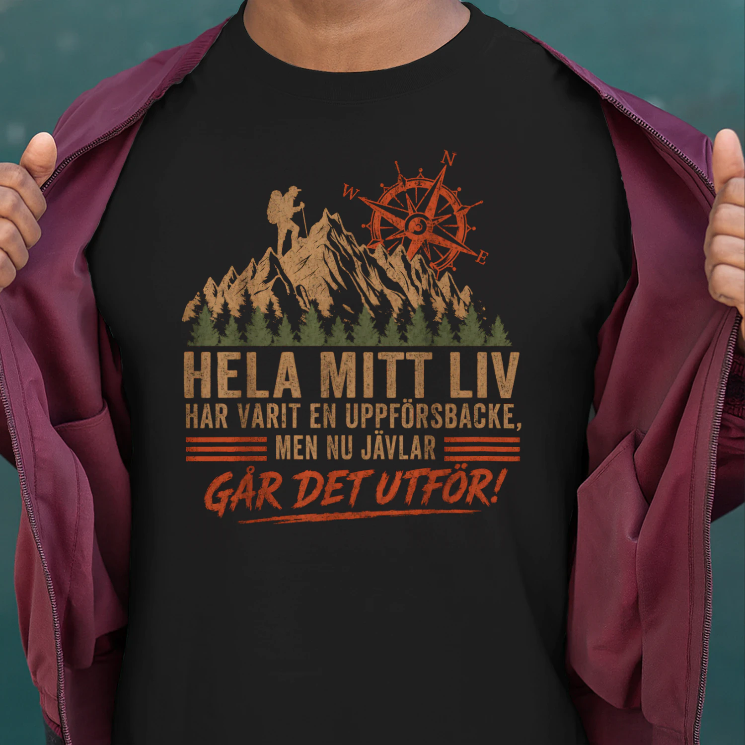 hela mitt liv har varit en uppförsbacke, men nu jävlar går det utför!''