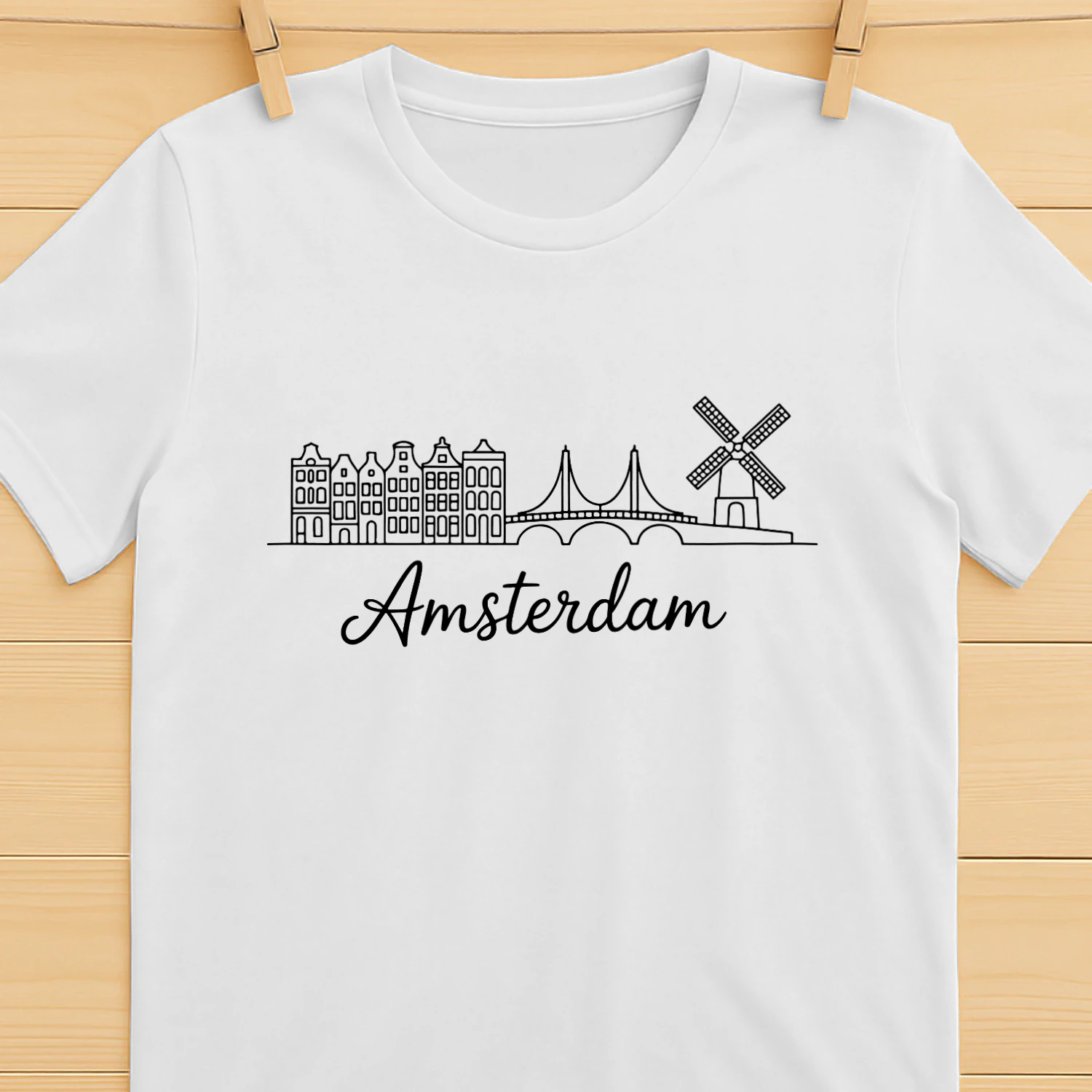 Amsterdam Pride Skyline Minimalist One-Line