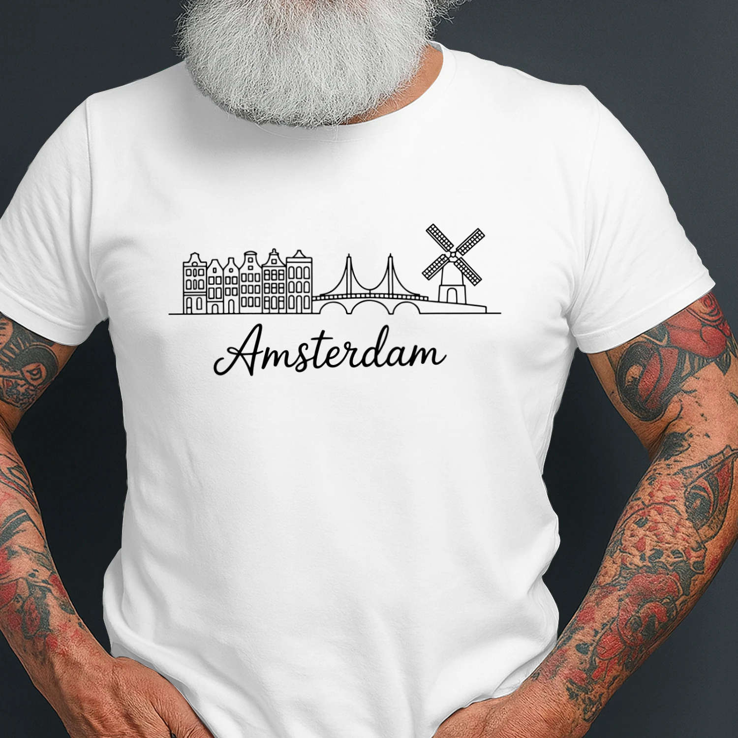 Amsterdam Pride Skyline Minimalist One-Line