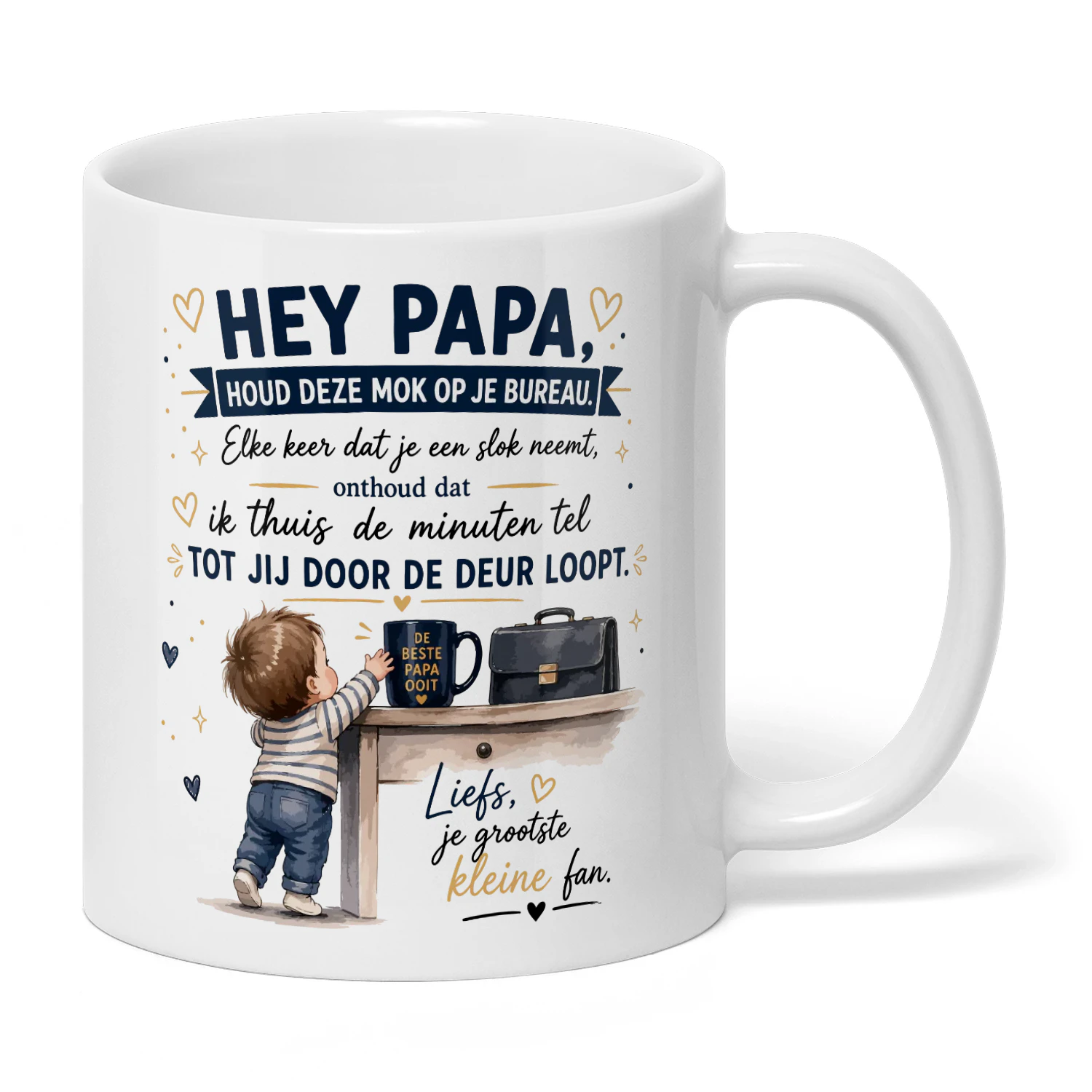 Papa Mok met Tekst – Lief Cadeau voor Vader | Koffiemok Papa | Vaderdag Cadeau Idee | Emotionele Beker van Kind