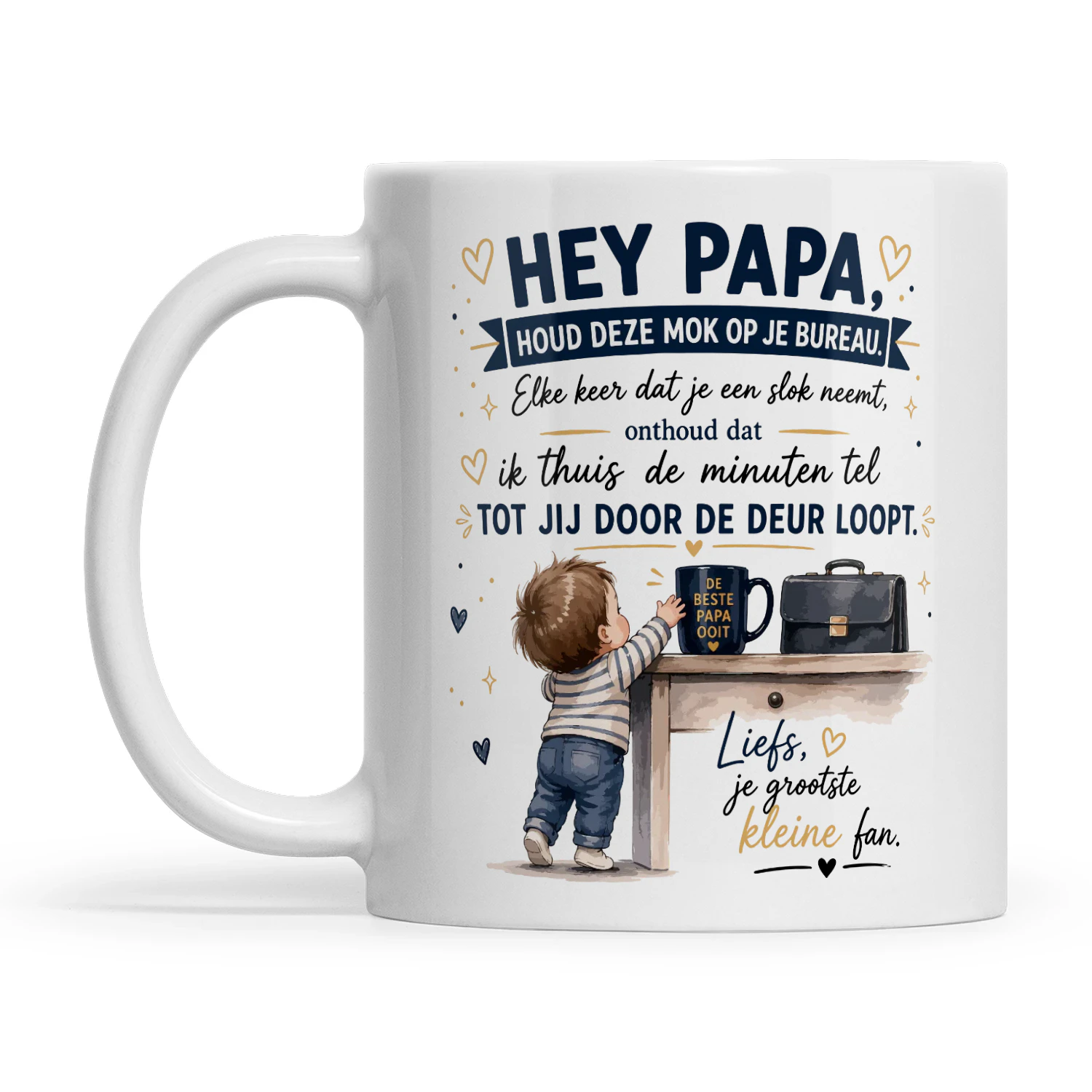 Papa Mok met Tekst – Lief Cadeau voor Vader | Koffiemok Papa | Vaderdag Cadeau Idee | Emotionele Beker van Kind