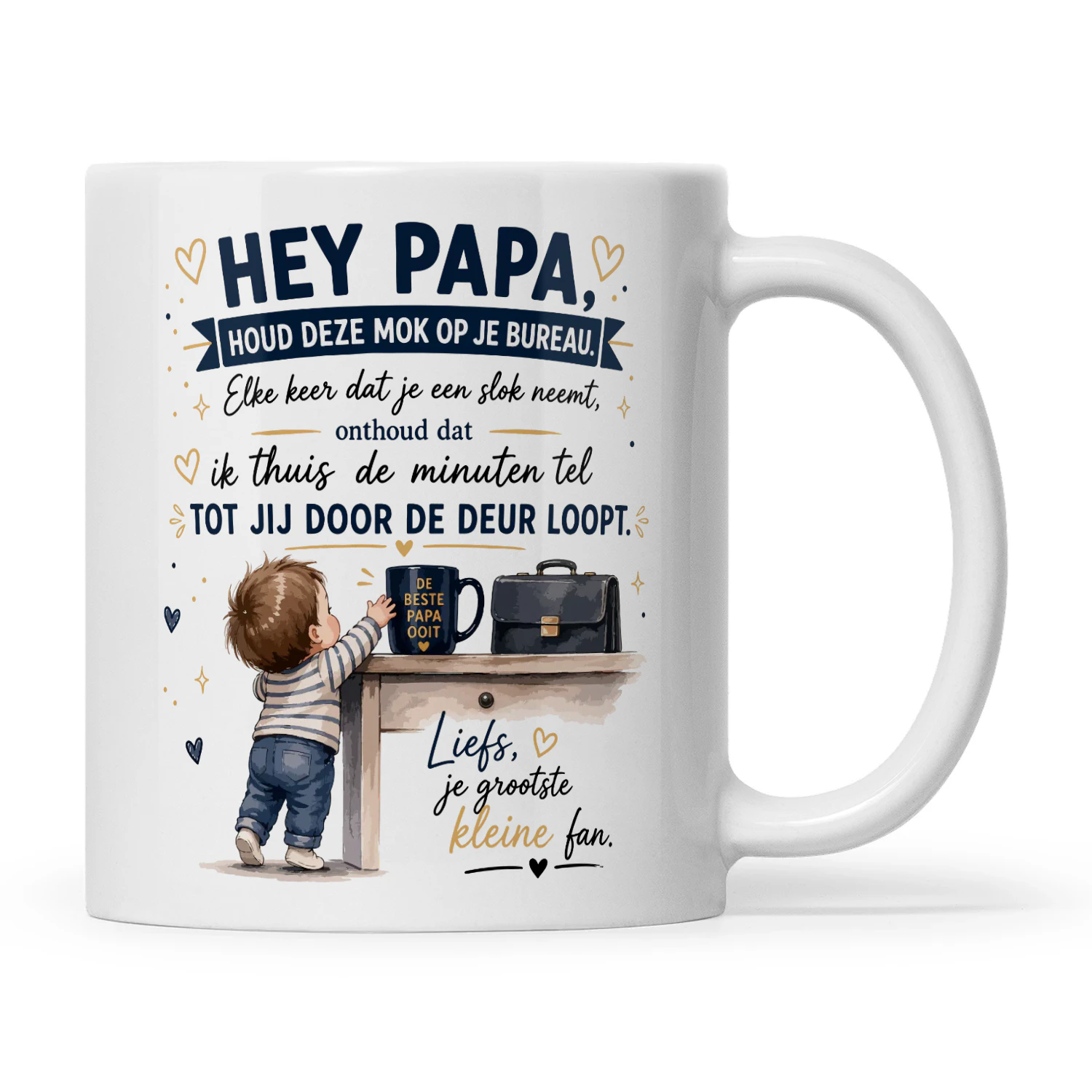 Papa Mok met Tekst – Lief Cadeau voor Vader | Koffiemok Papa | Vaderdag Cadeau Idee | Emotionele Beker van Kind