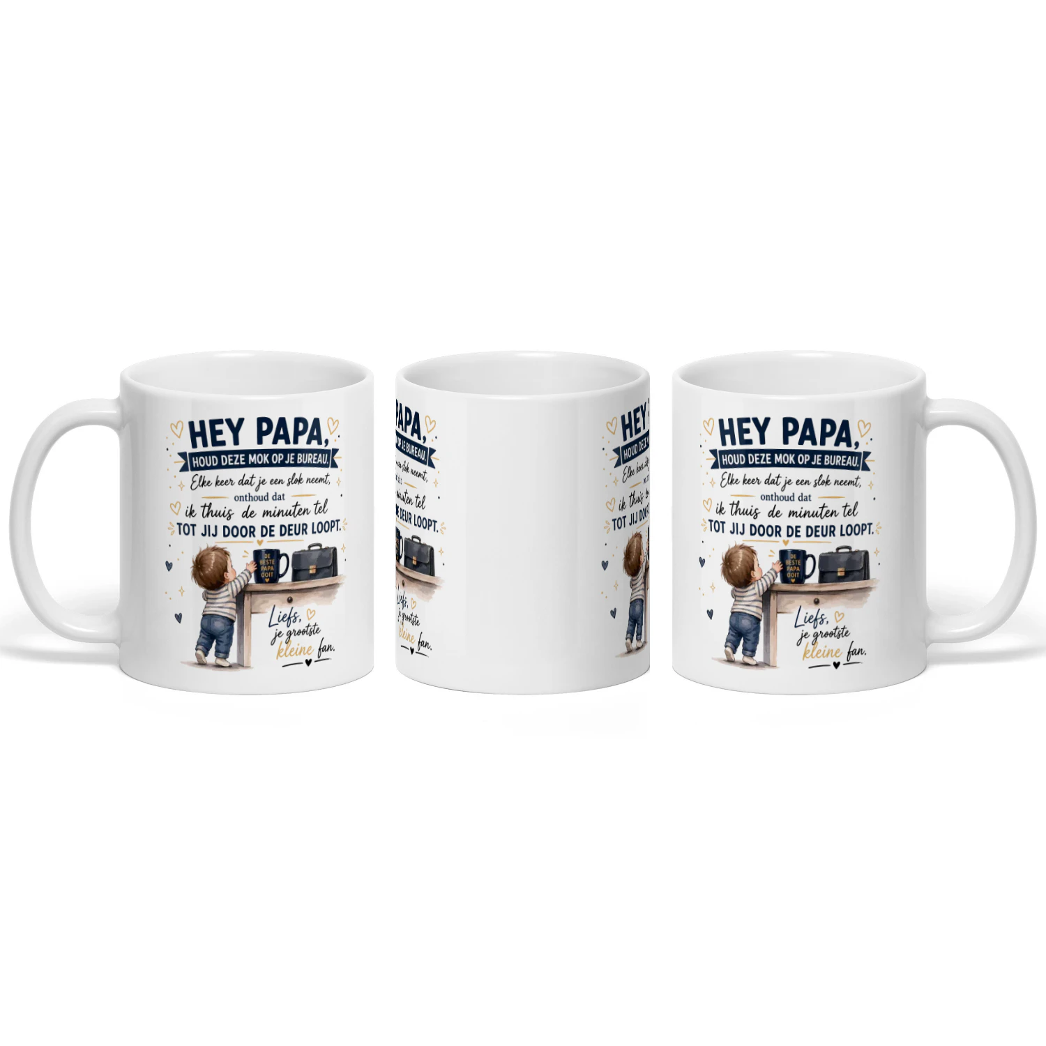 Papa Mok met Tekst – Lief Cadeau voor Vader | Koffiemok Papa | Vaderdag Cadeau Idee | Emotionele Beker van Kind