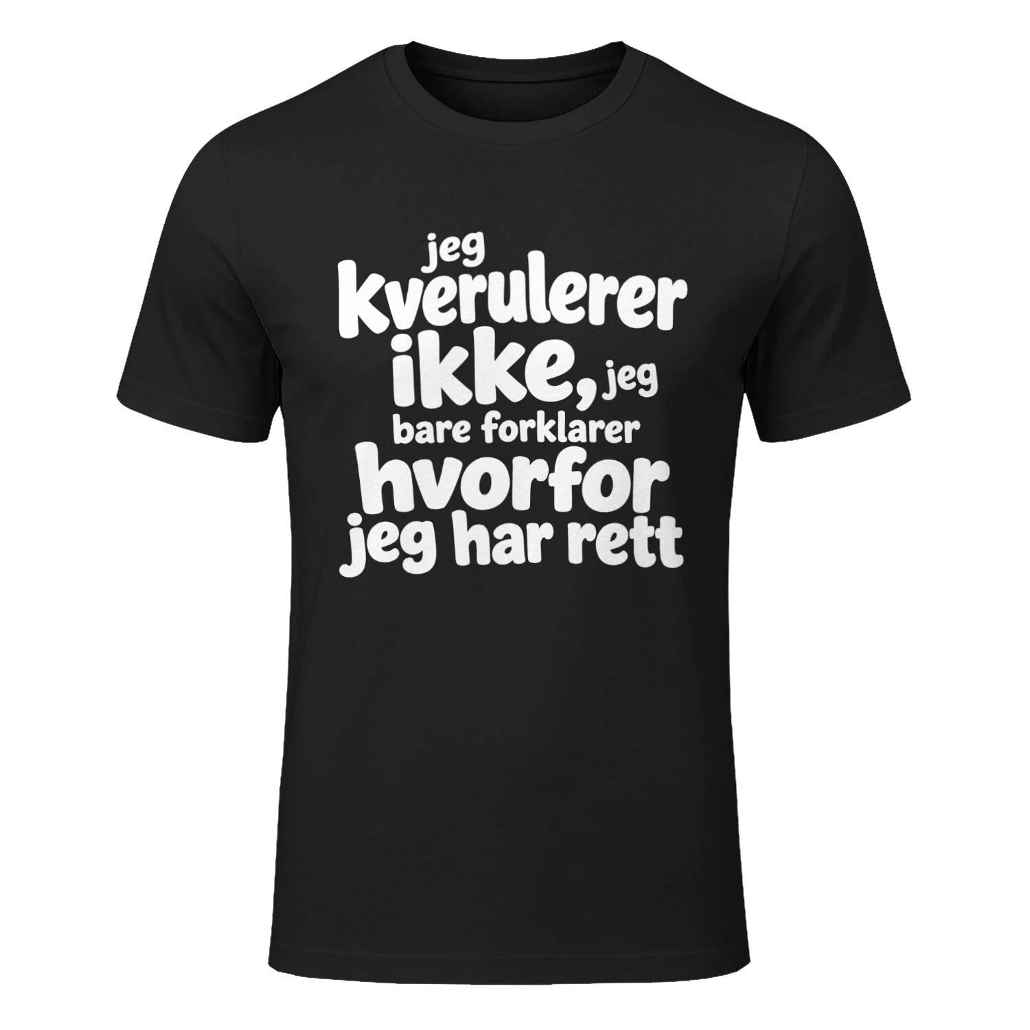 Morsom Norsk T-skjorte Jeg Kverulerer Ikke, Jeg Bare Forklarer Hvorfor Jeg Har Rett
