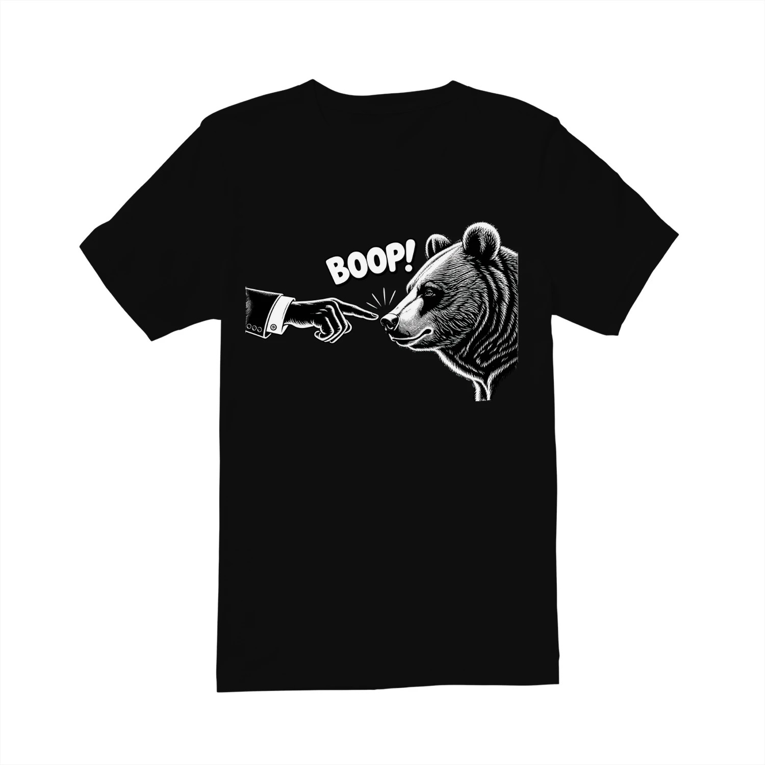 Bären-Boop T-Shirt mit lustigem Bärennasen-Boop-Motiv für Bärenliebhaber Tee