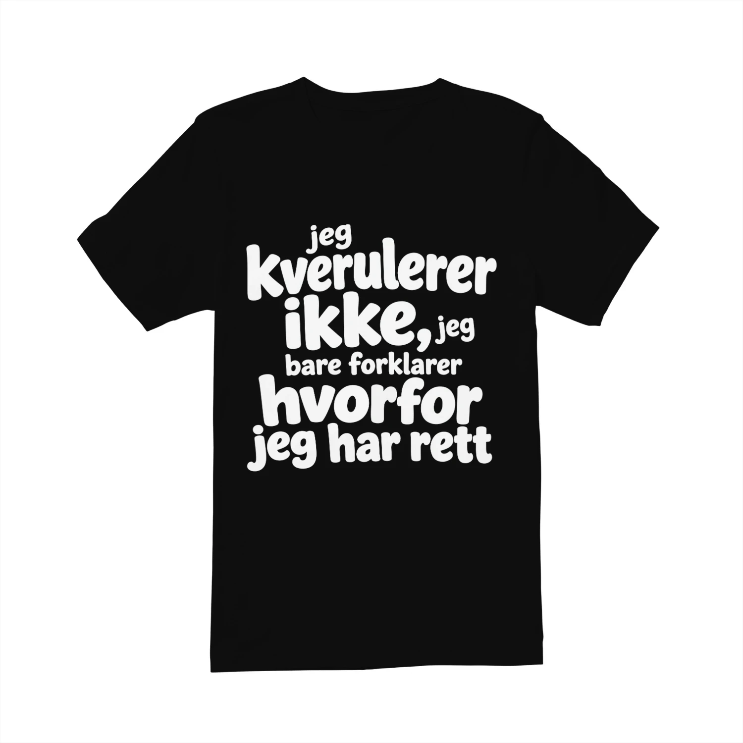 Morsom Norsk T-skjorte Jeg Kverulerer Ikke, Jeg Bare Forklarer Hvorfor Jeg Har Rett
