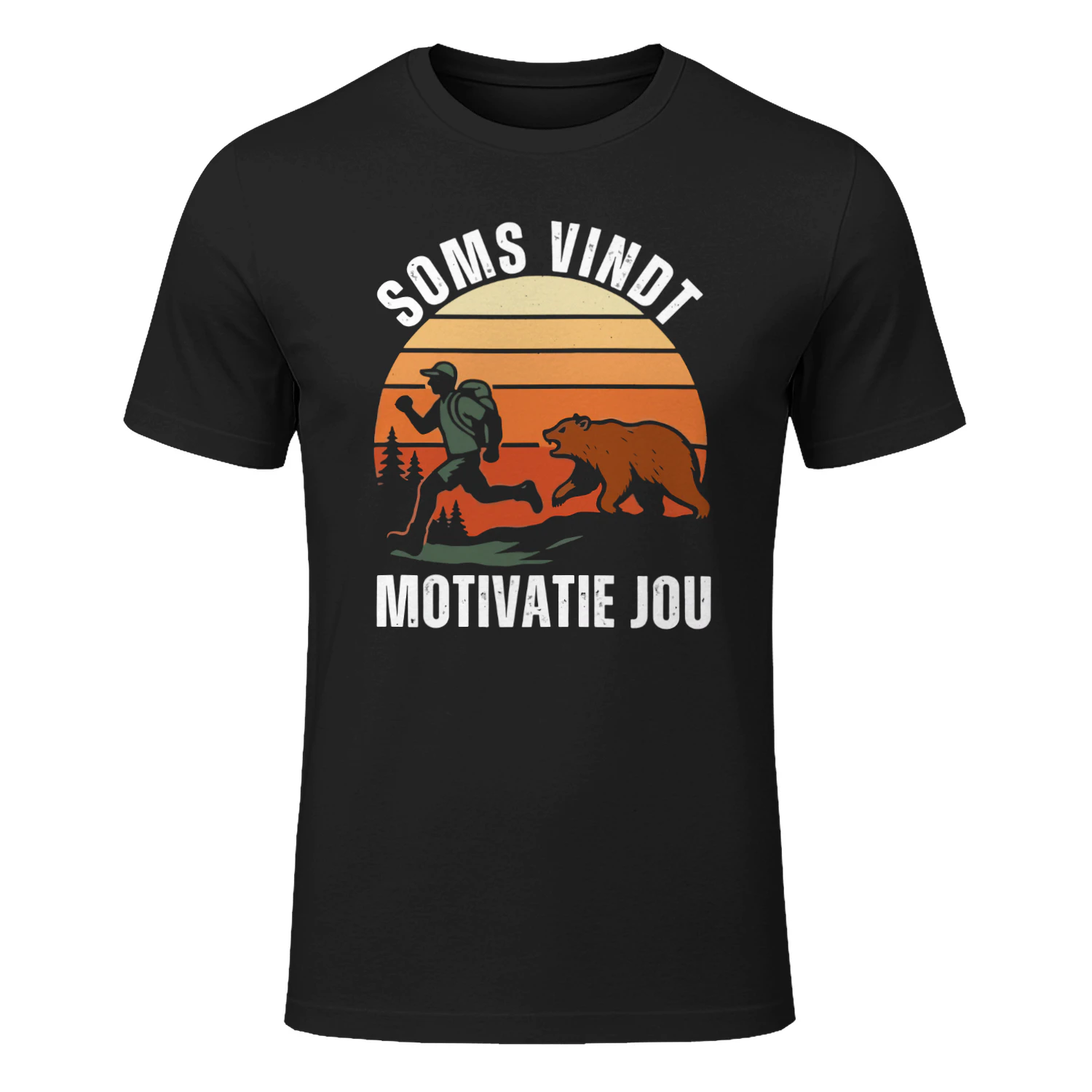 Soms Vindt Motivatie Jou T-shirt Grappig Kamperen & Wandelen Beer Shirt