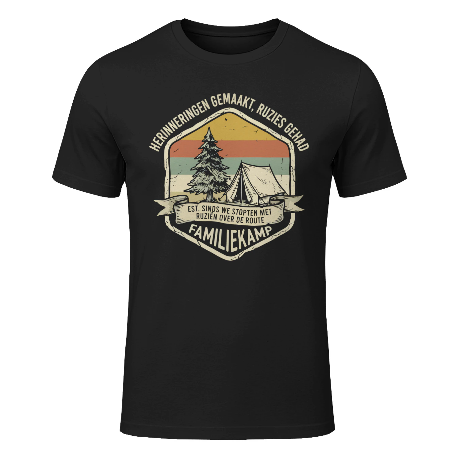 Familie KampTee Grappige Kamperen Shirt Met Tekst Retro Outdoor Shirt Herinneringen Gemaakt Ruzies Gehad Duurzaam Luxe Streetwear Cadeau