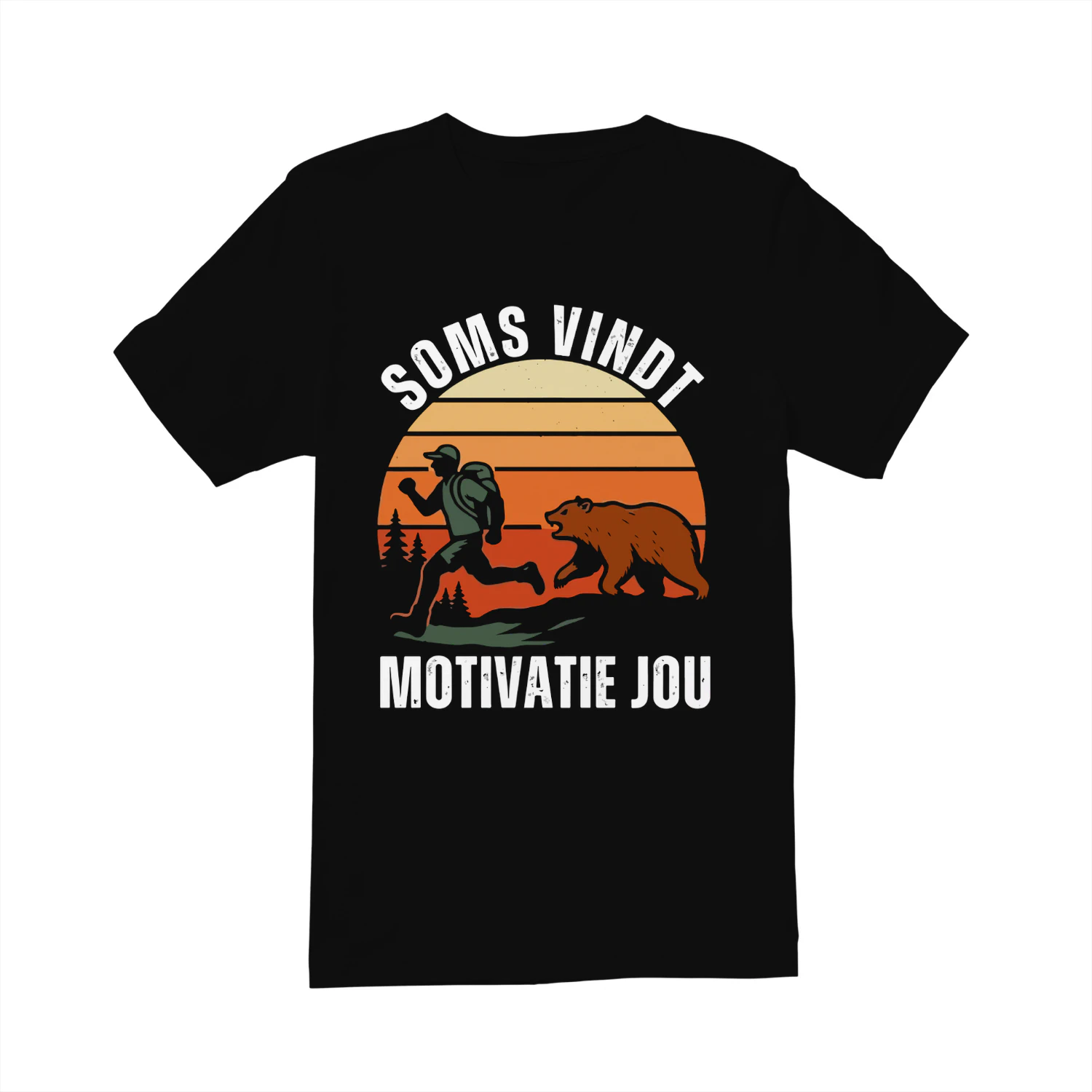 Soms Vindt Motivatie Jou T-shirt Grappig Kamperen & Wandelen Beer Shirt
