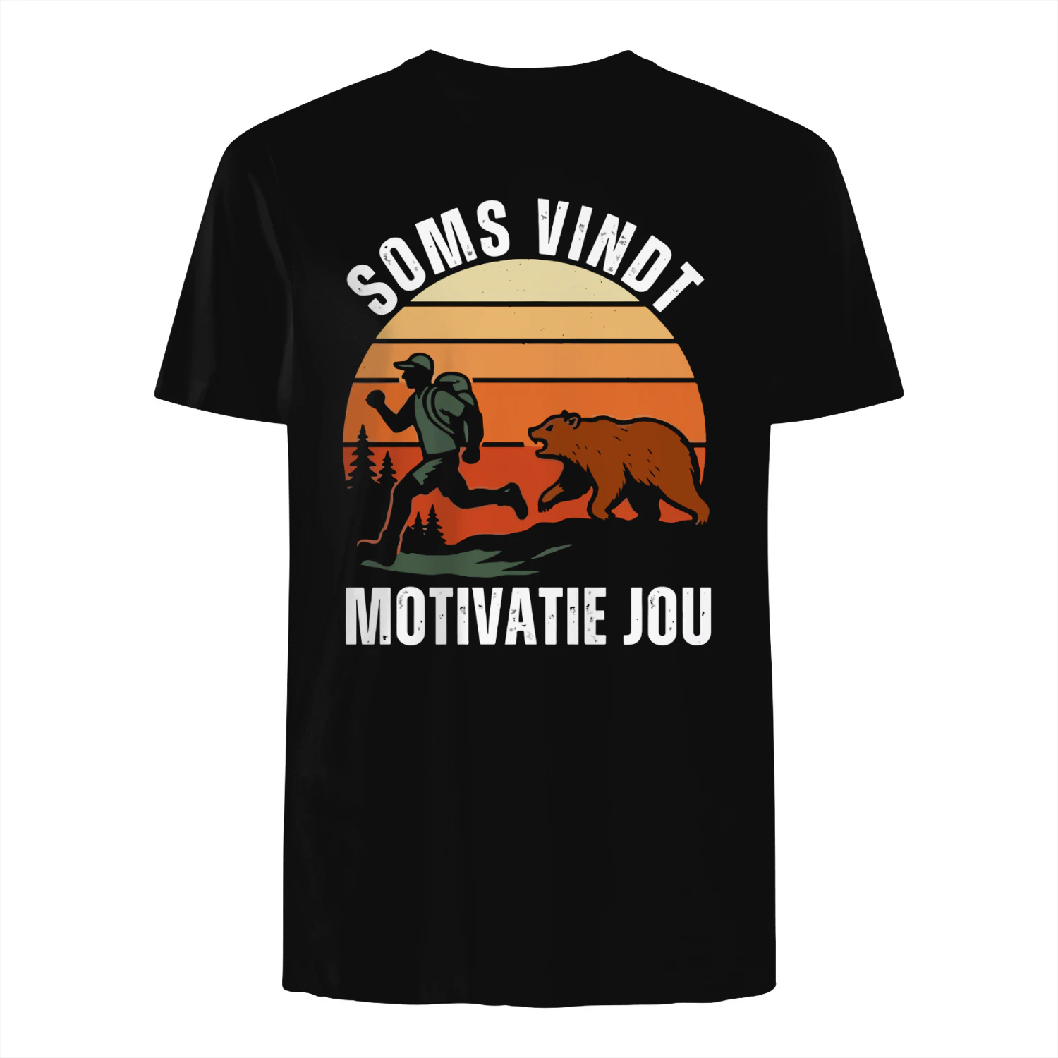 Soms Vindt Motivatie Jou T-shirt Grappig Kamperen & Wandelen Beer Shirt