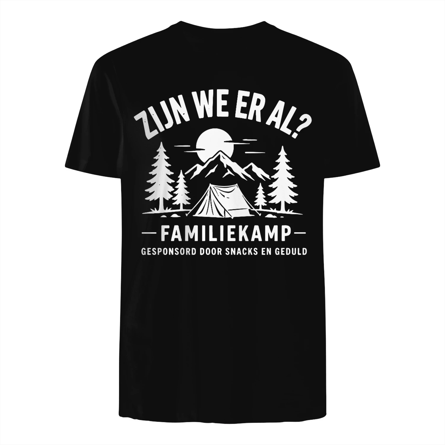 Grappige Familie Kampeer T-Shirt Zijn We Er Al?