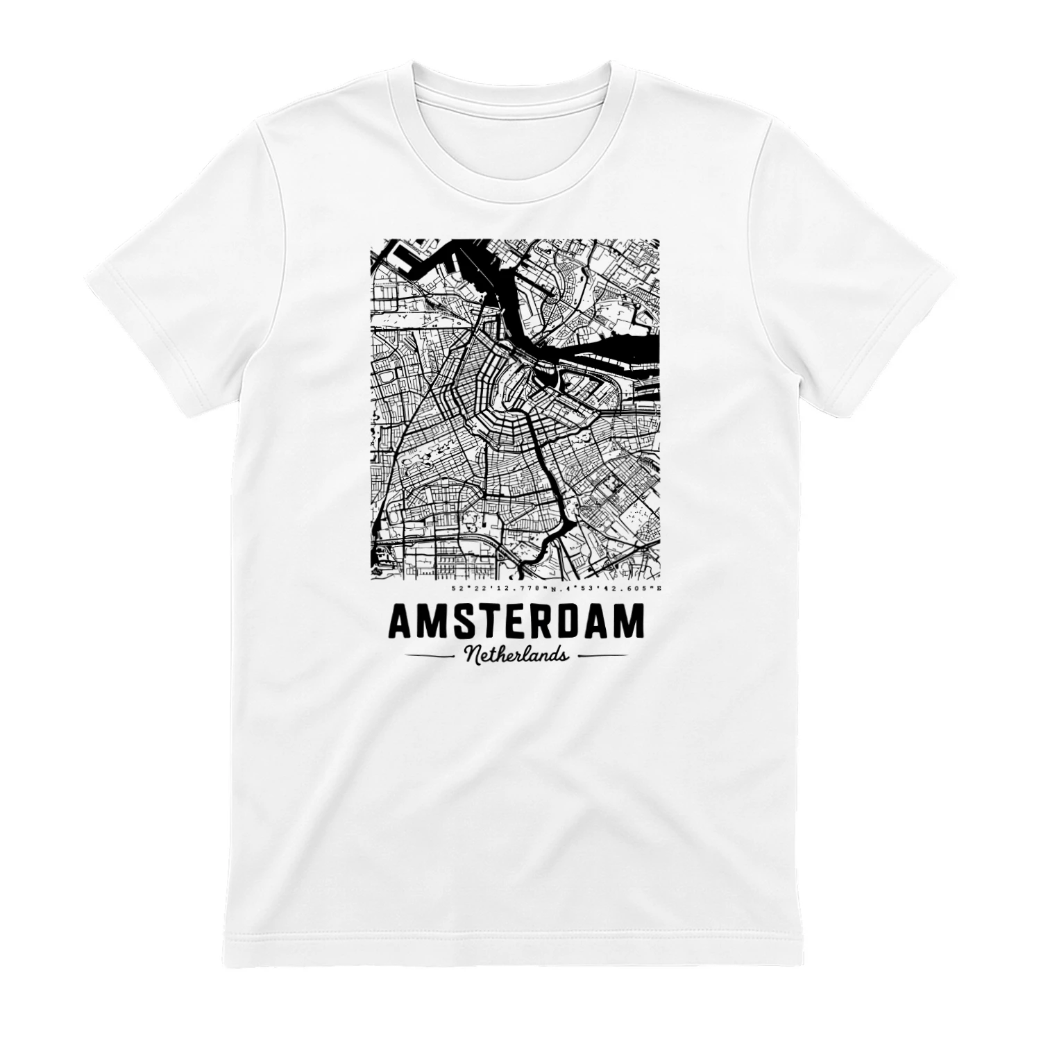 Amsterdam mapAmsterdam Stadskaart Wanddecoratie – Minimalistische Amsterdam Plattegrond Poster, Nederland Kaart Decor, Moderne City Map Kunst, Reis Cadeau