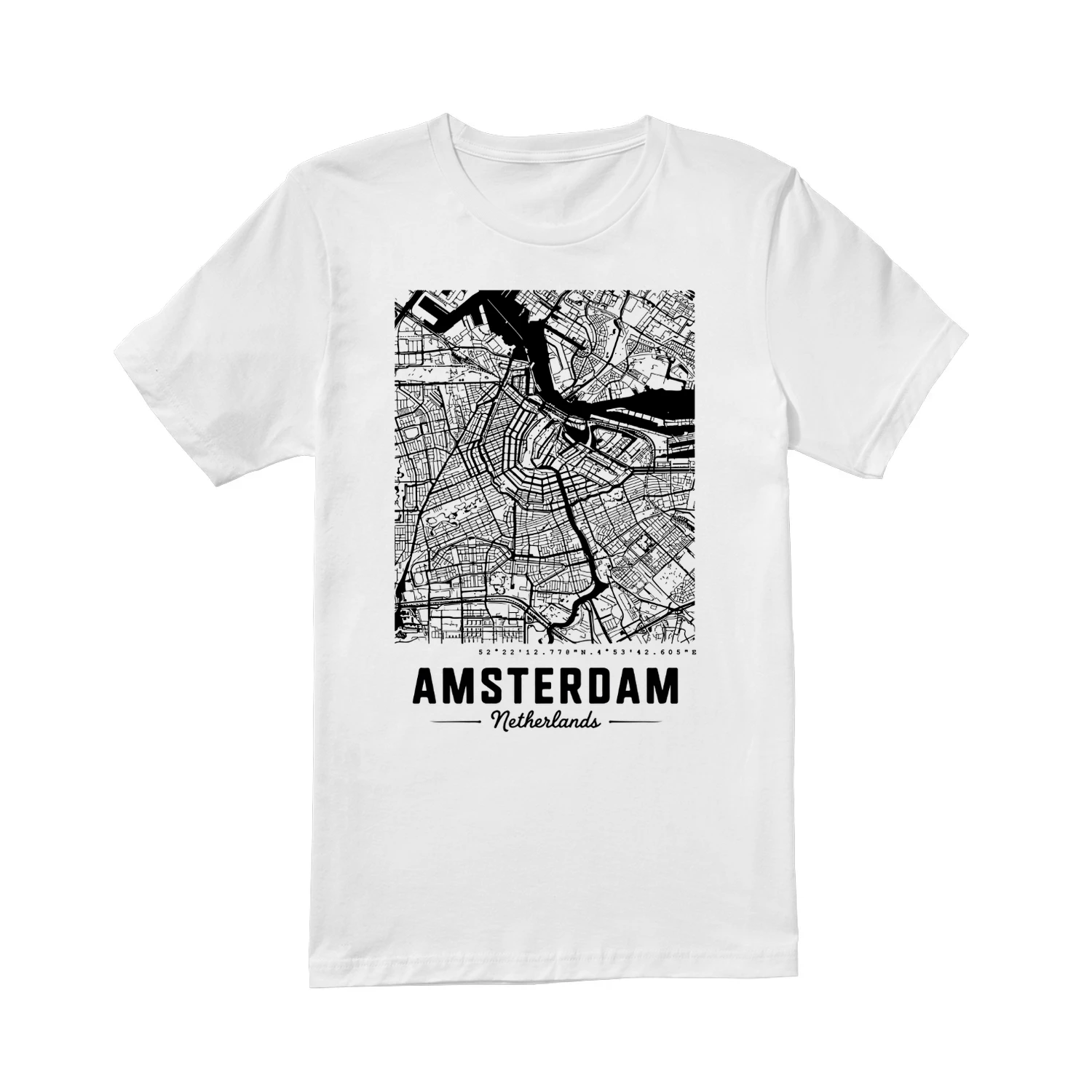 Amsterdam mapAmsterdam Stadskaart Wanddecoratie – Minimalistische Amsterdam Plattegrond Poster, Nederland Kaart Decor, Moderne City Map Kunst, Reis Cadeau