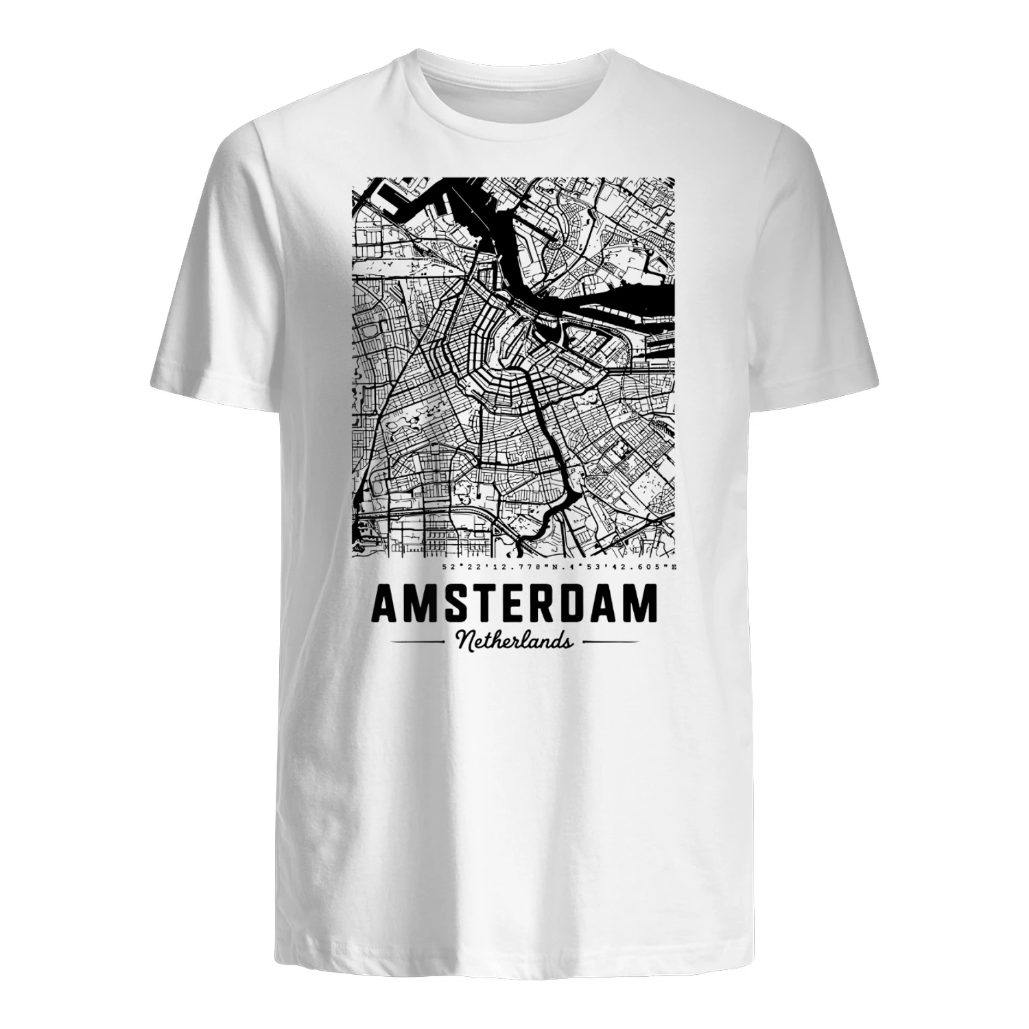 Amsterdam mapAmsterdam Stadskaart Wanddecoratie – Minimalistische Amsterdam Plattegrond Poster, Nederland Kaart Decor, Moderne City Map Kunst, Reis Cadeau