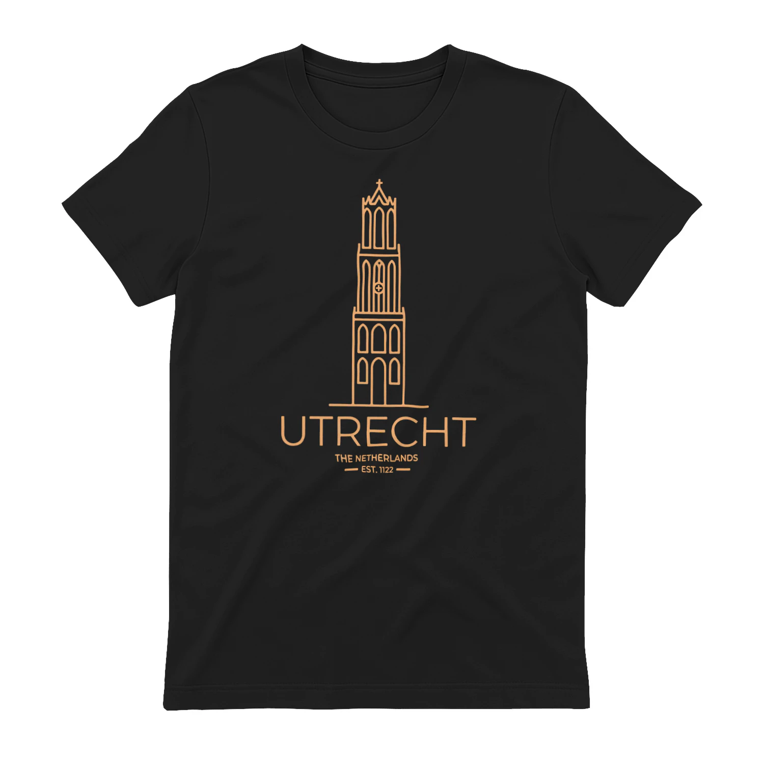 Utrecht Dom Tower Minimalist Streetwear T-Shirt